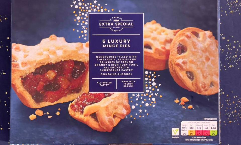 Asda’s luxury mince pie offering.