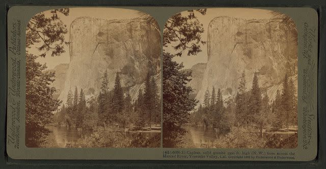 Robert N. Dennis collection of stereoscopic views / Wikimedia Commons / Public Domain Images of El Capitan captured between 1893 to 1904.