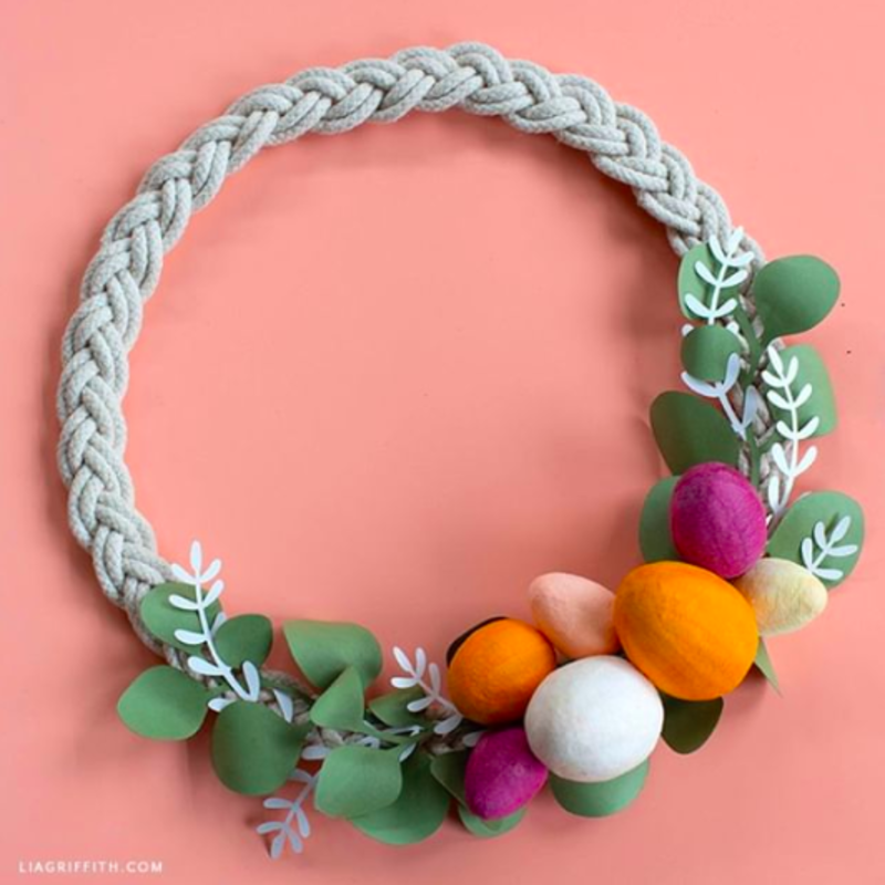 <p>LiaGriffith.com</p><p>Welcome guests with an Easter-themed wreath you DIY'ed yourself.</p><p>From <a href="https://liagriffith.com/diy-paper-fiber-easter-wreath/" rel="nofollow noopener" target="_blank" data-ylk="slk:LiaGriffith.com;elm:context_link;itc:0;sec:content-canvas" class="link ">LiaGriffith.com</a>.</p>