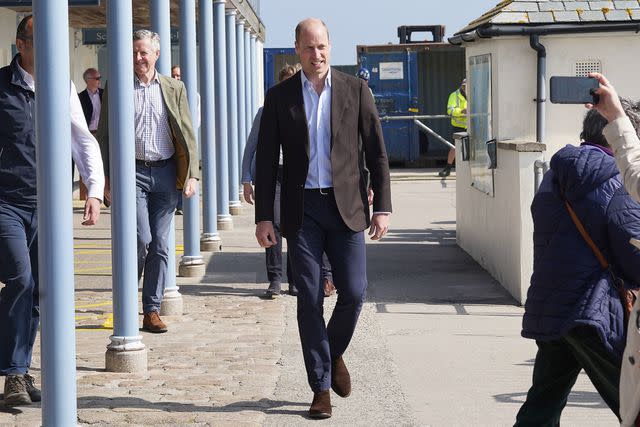 <p>Ben Birchall-WPA Pool/Getty</p> Prince William visits the Isles of Scilly
