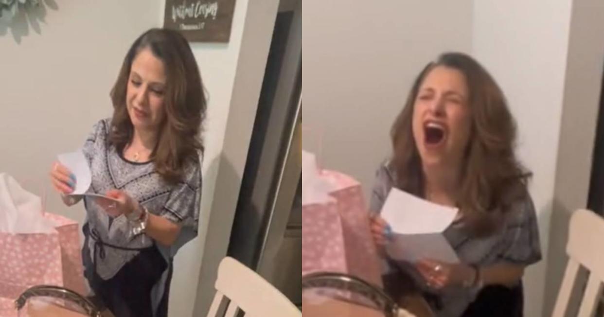 Luis Miguel: Mujer casi se desmaya al ver que sus hijos le regalaron boletos. Foto: Captura de video TikTok vía @prissy_617