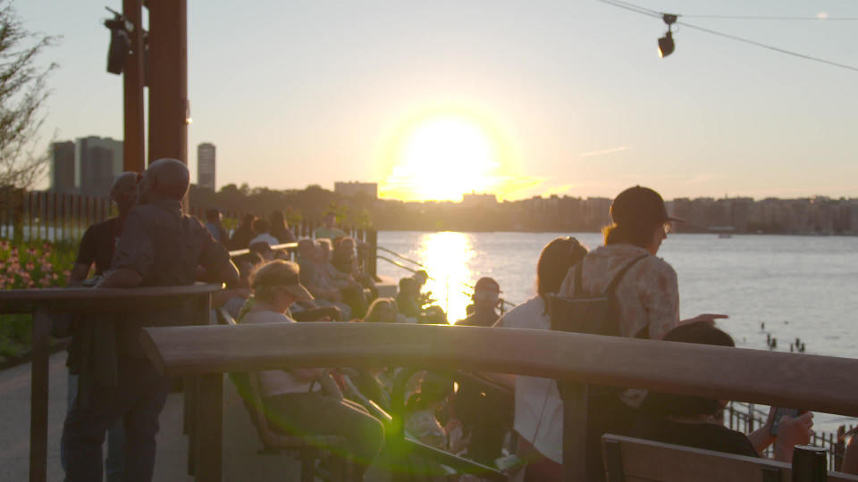 Sunset over the Hudson River.  / Credit: CBS News