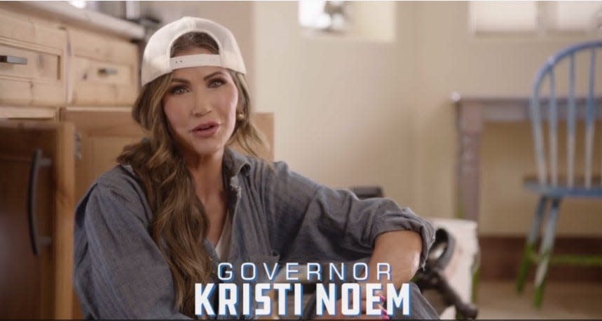In this "Freedom Works Here" campaign video, Gov. Kristi Noem touts the strength of the state's economy and its growing apprenticeship programs while donning a plumber's uniform.