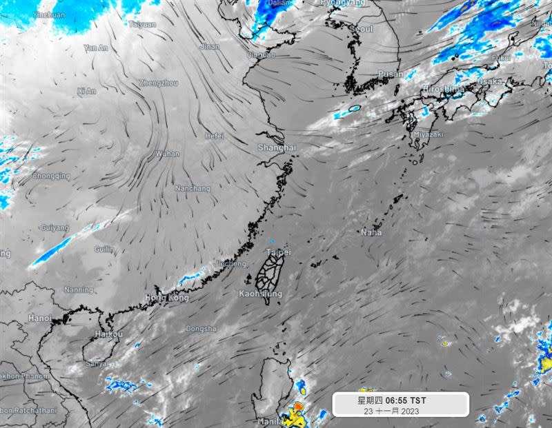 今白天晴朗穩定，但晚間東北季風加強，將為部分地區帶來陣雨。（圖／翻攝自彭啟明 臉書）