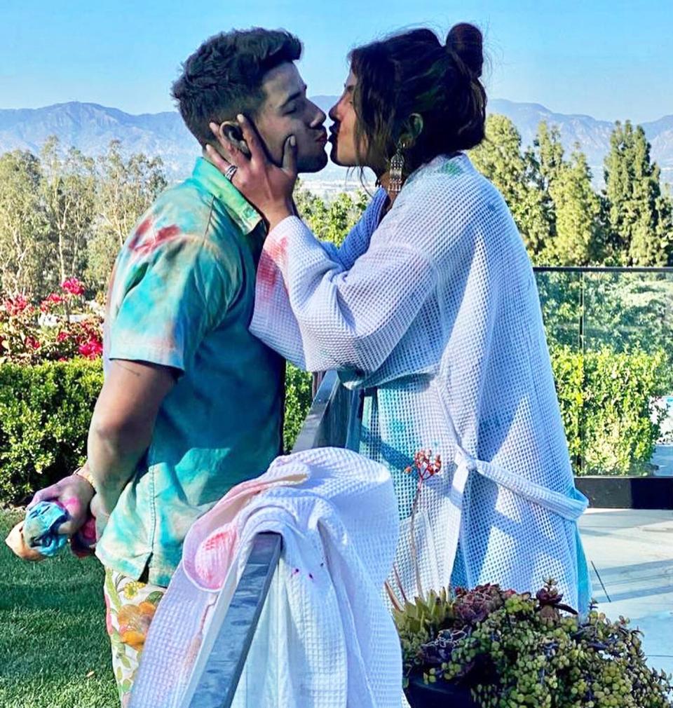 Priyanka Chopra and Nick Jonas Celebrate First Holi as Parents with Backyard Festival of Colors