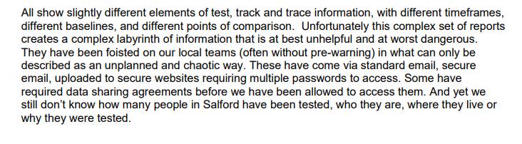 Mayor Paul Dennett and three MPs claimed government processes were "at best unhelpful and at worst dangerous" (Salford City Mayor's Office/Manchester Evening News)