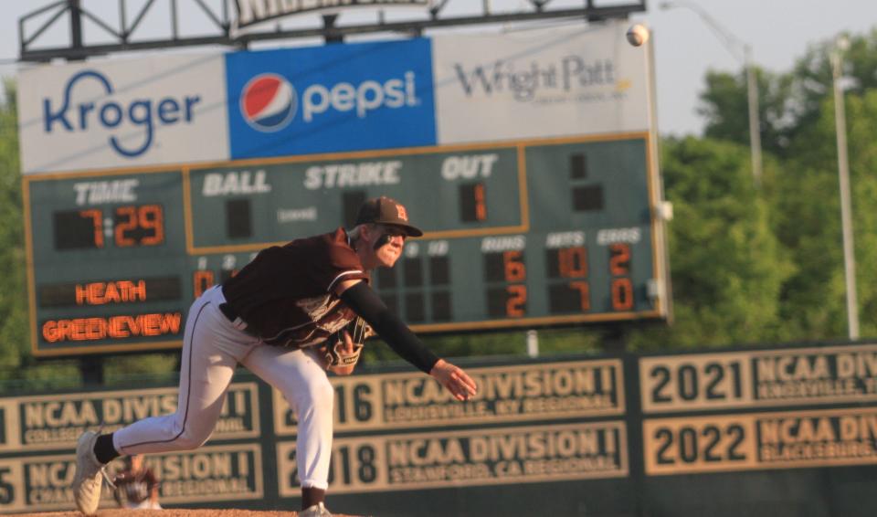 Heath's Hayden Woodward was named a Licking County League-Cardinal Division Player of the Year.