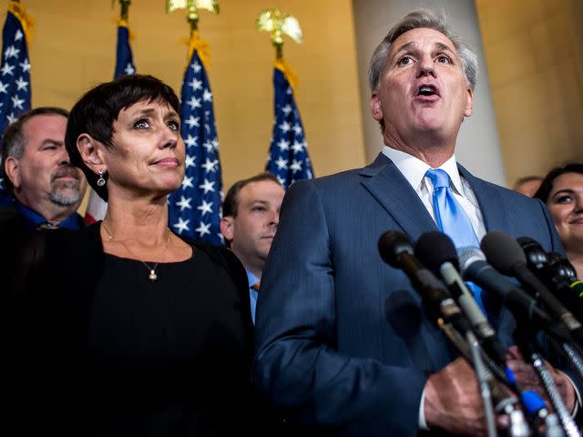 <p>Melina Mara/The Washington Post/Getty</p> Kevin McCarthy and Judy McCarthy on Capitol Hill in 2015.