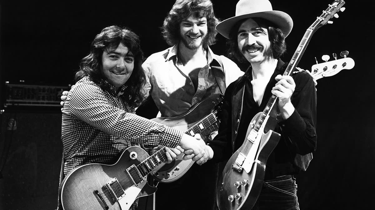  Whitesnake [L-R]: Bernie Marsden, Neil Murray, Micky Moody. 