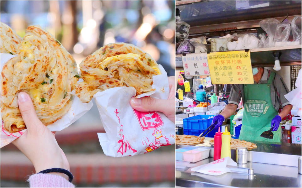 台中華美黃昏市場｜緣味蔥抓餅