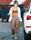 <p>Emily Ratajkowski shows off her toned abs while out and about in Brooklyn on Tuesday. </p>