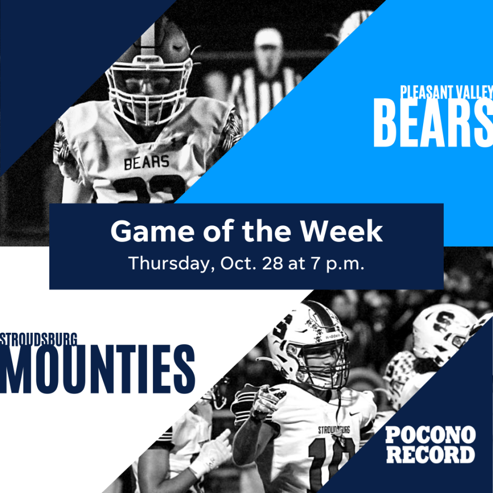 The Pocono Record's Week 10 Game of the Week will take place between Pleasant Valley and Stroudsburg.