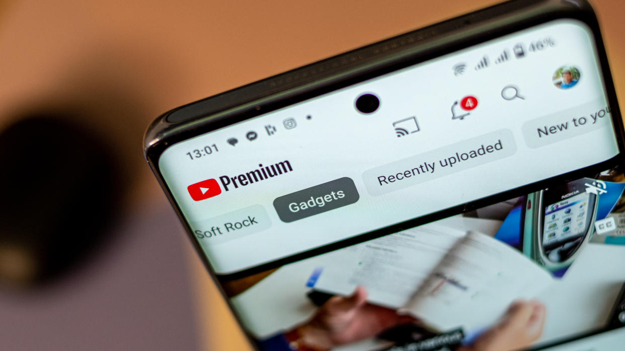  YouTube Premium homepage on Android. 