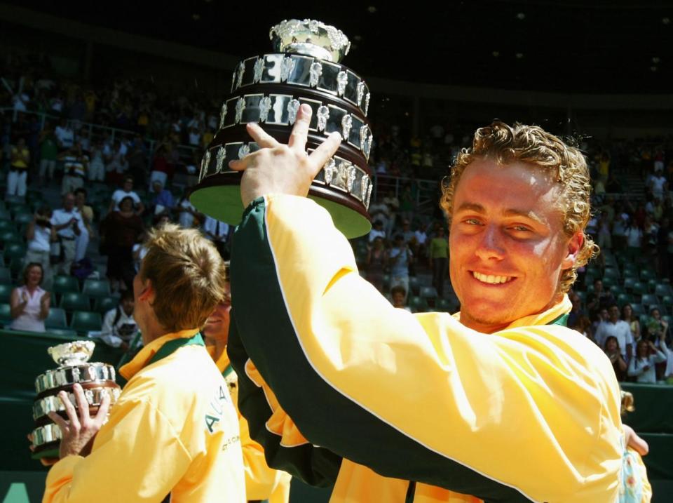 Hewitt helped Australia win the Davis Cup in 2003 (Getty)