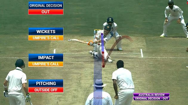 Warner's controversial dismissal. Image: Fox Sports