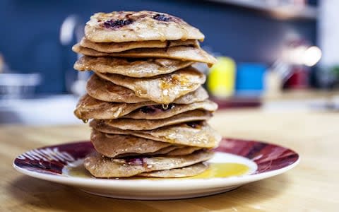 Blueberry and banana pancake stack - Credit: Barry Taylor