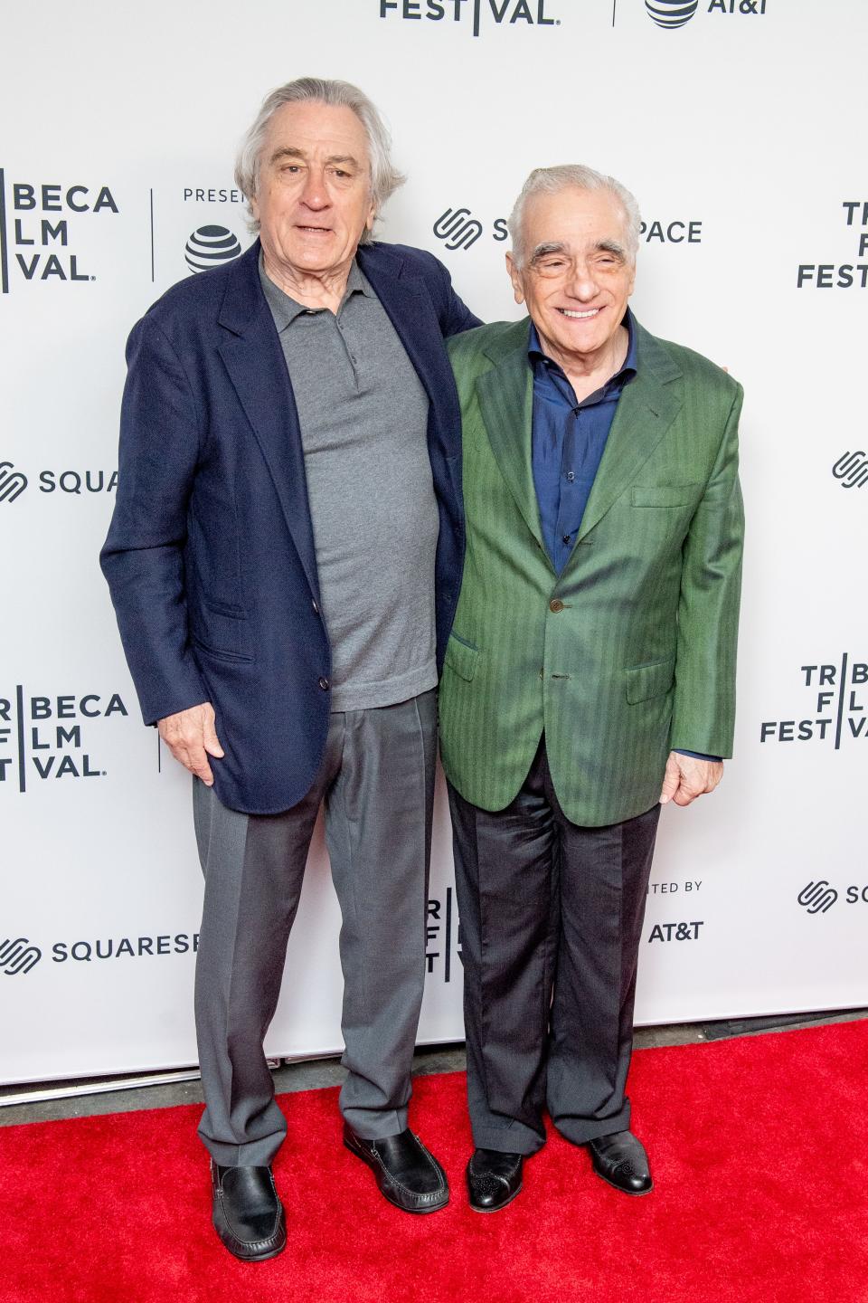 Robert De Niro, left, and Martin Scorsese at the 2019 Tribeca Film Festival in New York.