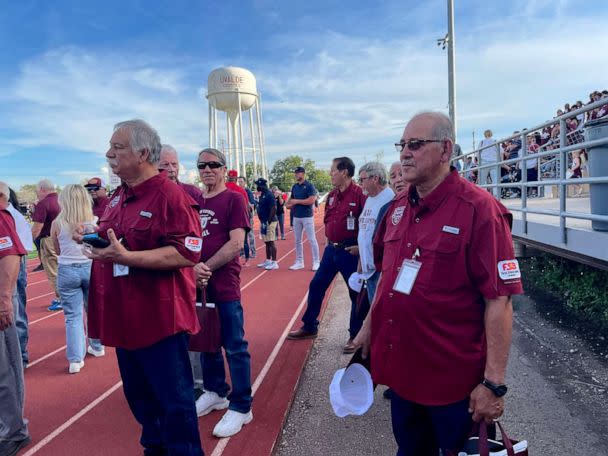 Uvalde football wins 1st home game after surprise visit from Houston Texans  - ABC News