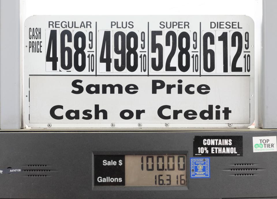 A customer's 16.316 gallon diesel fuel purchase cost them $100 at the Sunoco gas station in the Village of Wappingers Falls on June 1, 2022. 