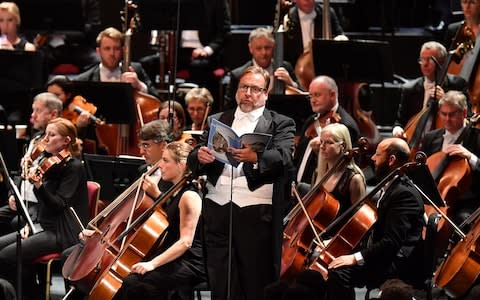 Bass-baritone Henry Waddington performs Purcell’s Jehova - Credit: Chris Christodoulou/BBC