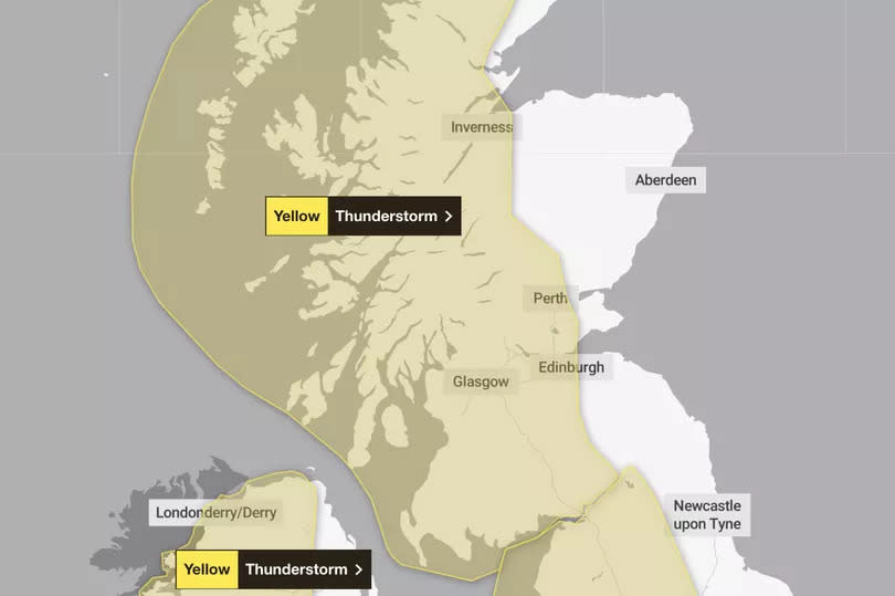 Met Office warning map