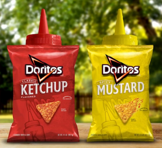 Doritos is rolling out two first-time ever flavors: Doritos Ketchup and Doritos Spicy Mustard.