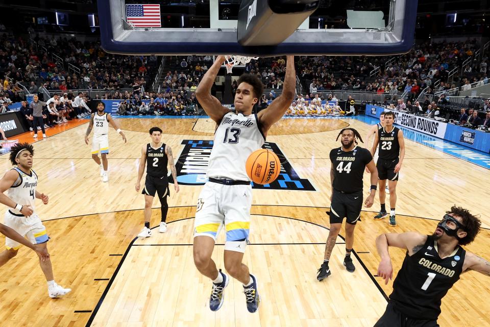 Oso Ighodaro and the Marquette Golden Eagles will play NC State in the Sweet 16 on Friday night at American Airlines Center in Dallas, Texas.