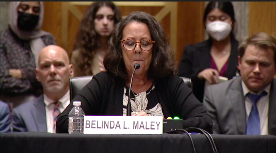 Belinda L. Maley spoke at the hearing. She is the mother of Matthew Loflin, who died in Chatham County Detention Center in 2014.