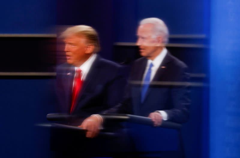 President Trump and Democratic presidential nominee Biden participate in their second debate in Nashville