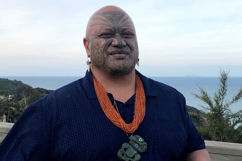 Pouroto Ngaropo, líder de la comunidad maorí, posa para una foto durante una entrevista en Whakatane, Nueva Zelanda, el 10 de diciembre de 2019
