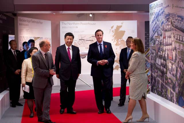 David Cameron with Chinese President Xi Jinping