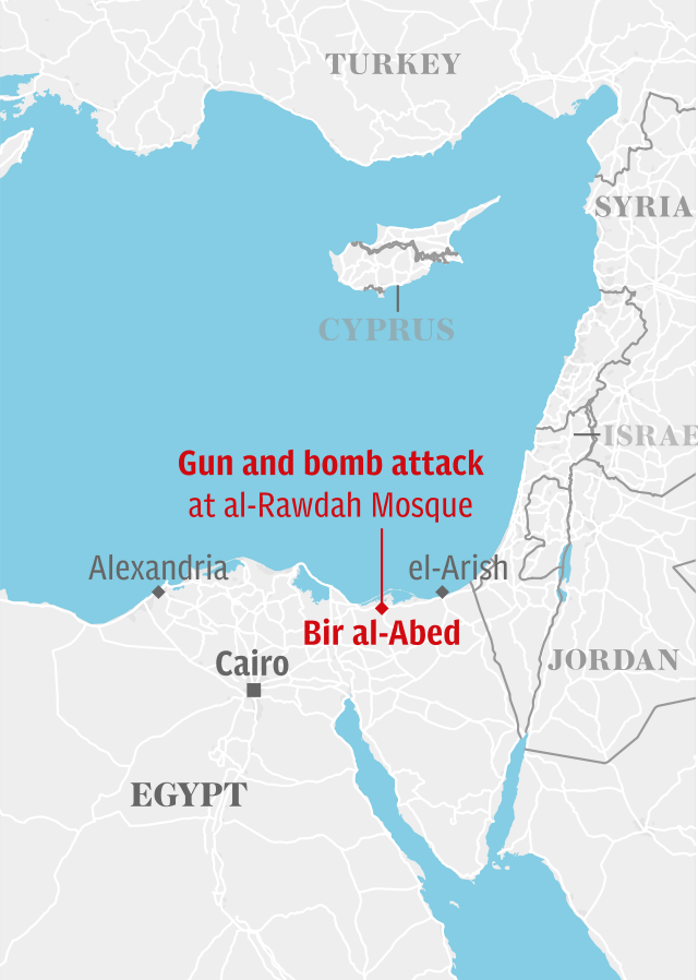 Map: Egypt mosque attack