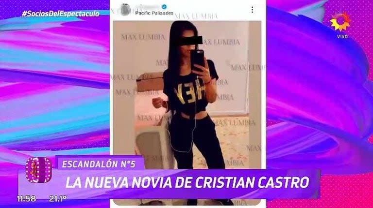 Mirian, la nueva novia de Cristian Castro (Foto: captura TV)