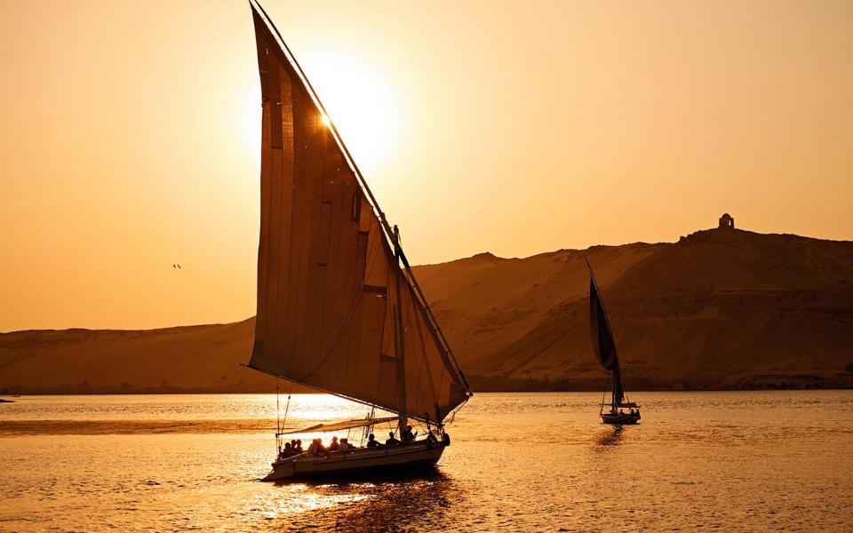 Sail Away - A felucca (a traditional wooden sailing boat) on the Nile -  Mark Williams