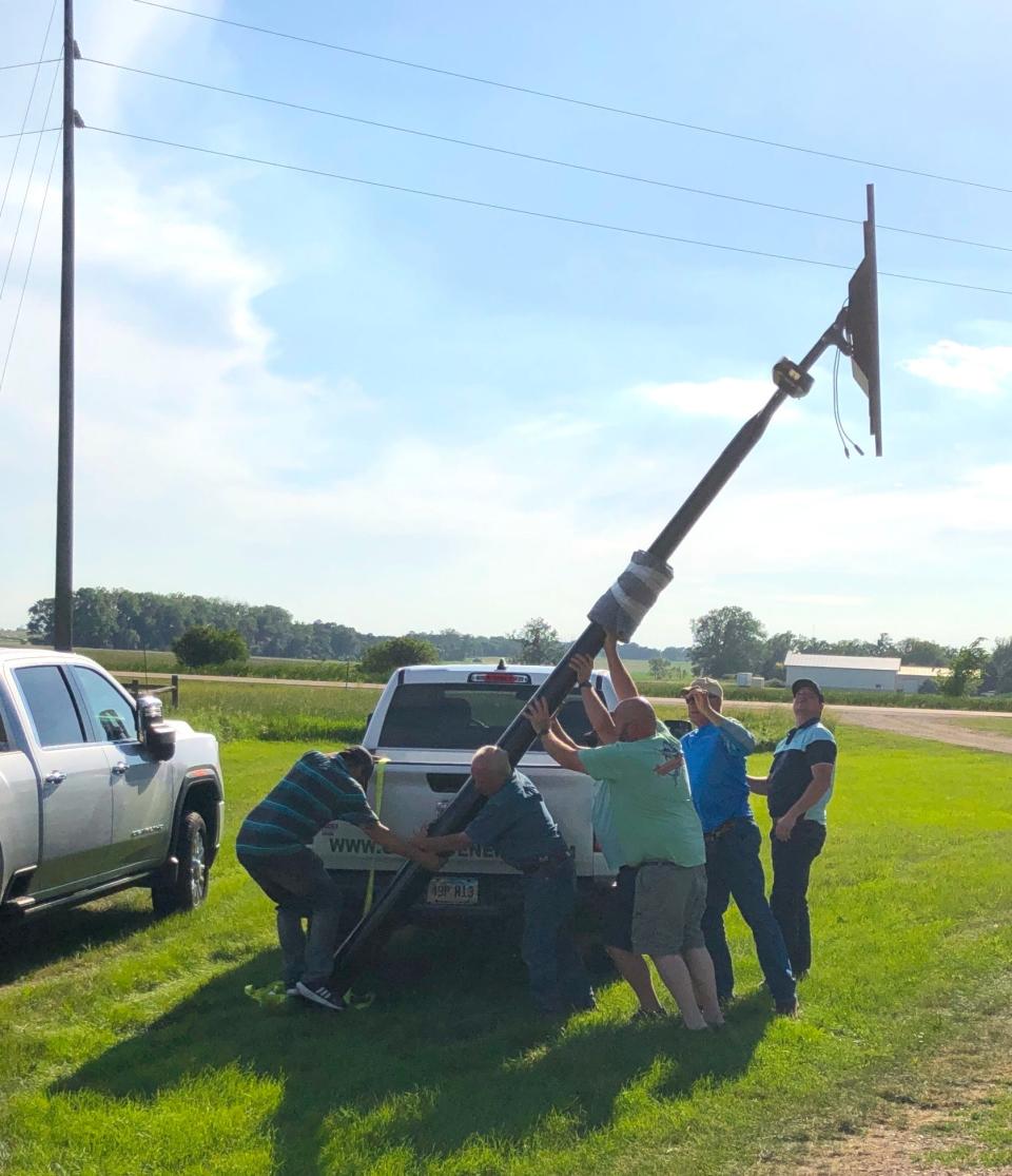 Up to 30 solar powered LED lights will be placed along the Kingsbury County/Hwy 14 Trail.