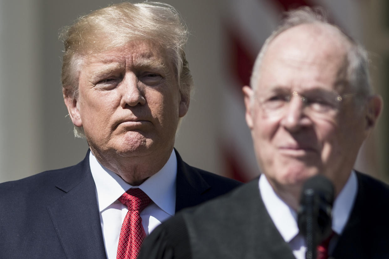 Shortly after Justice Anthony Kennedy announced his retirement, President Donald Trump said he wants to nominate a&nbsp;replacement who can serve &ldquo;40 years, 45 years.&rdquo;&nbsp; (Photo: Brendan Smialowski / Getty Images)