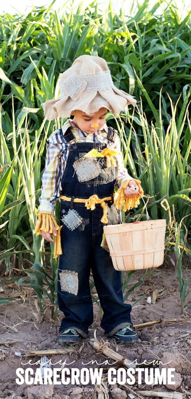 1) DIY No-Sew Scarecrow Costume