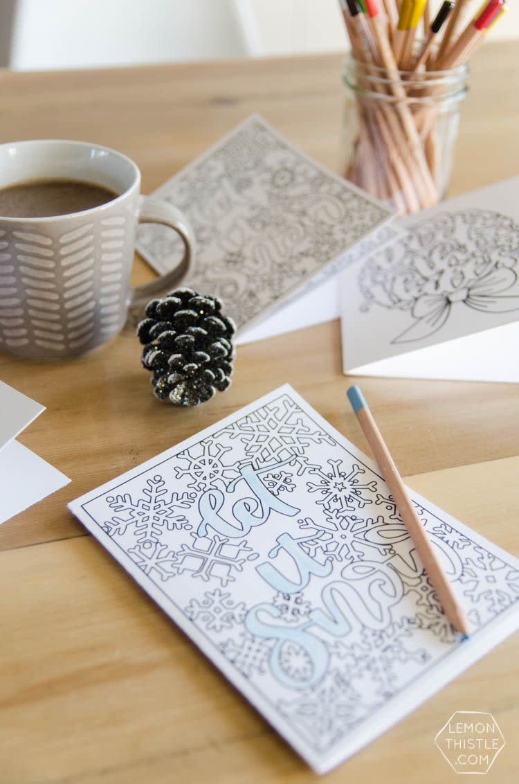 DIY Coloring Page Card