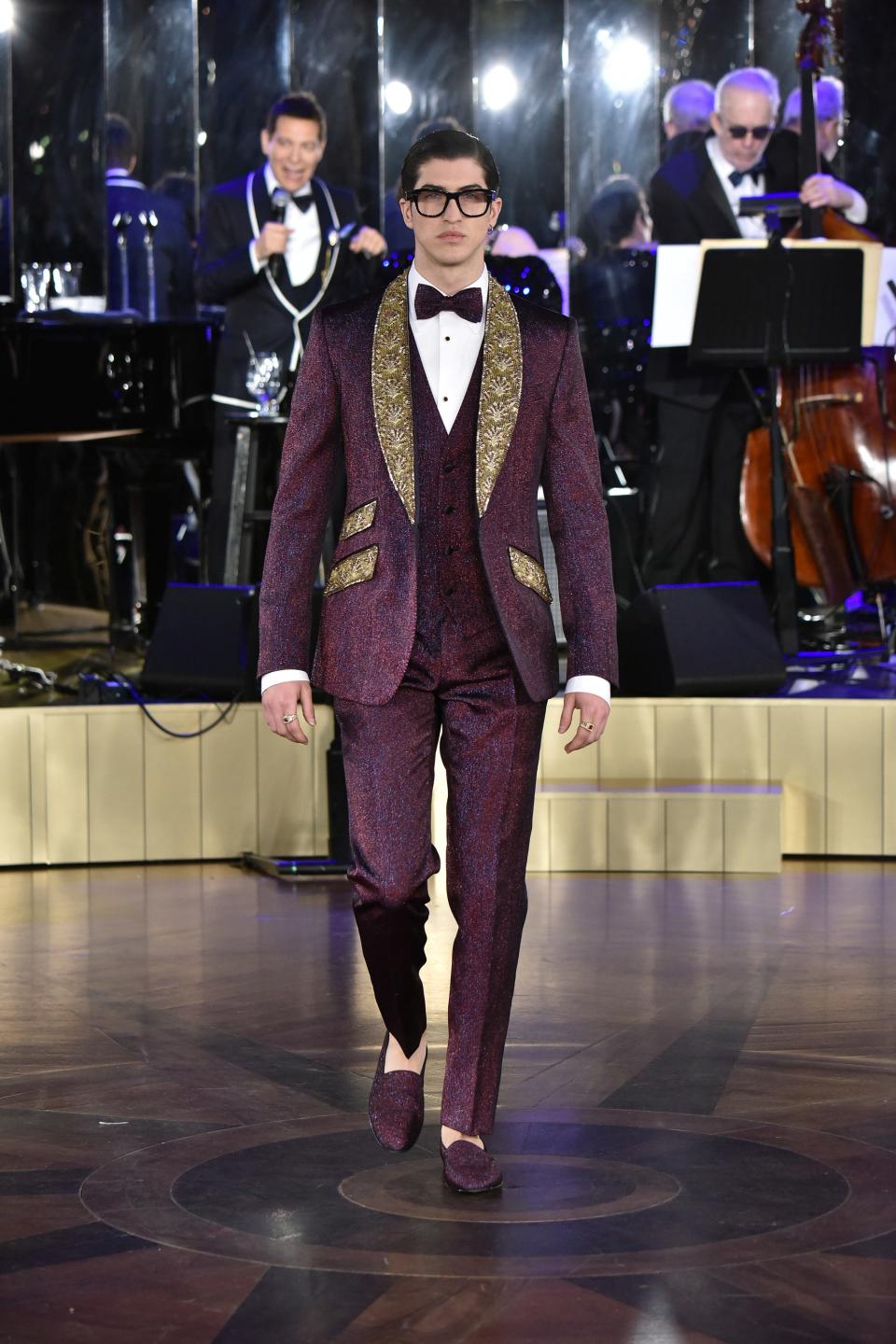 Dolce & Gabbana presented their Alta Sartoria menswear to a crowd that included Nick Jonas, Trevor Noah, and Steve Harvey.