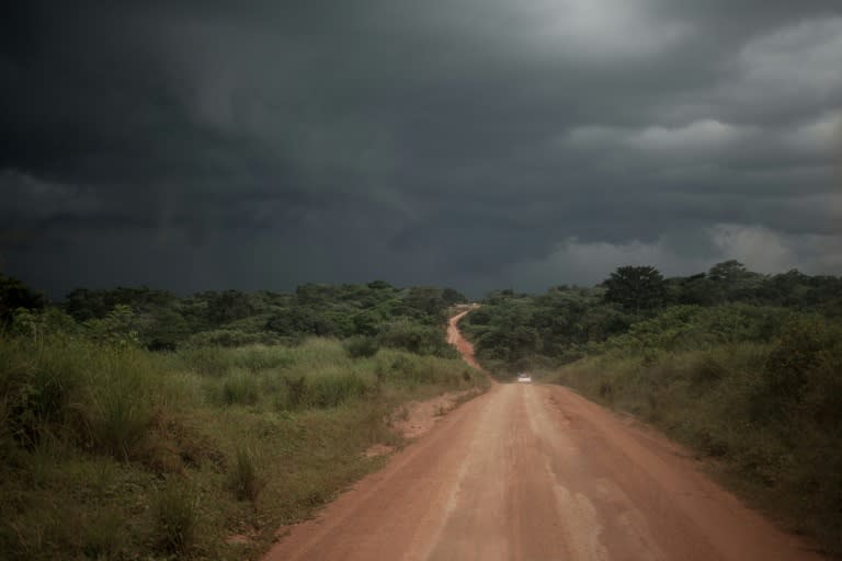 Long road to peace: A patrol by Tanzanian soldiers from the UN peacekeeping mission in the Central African Republic