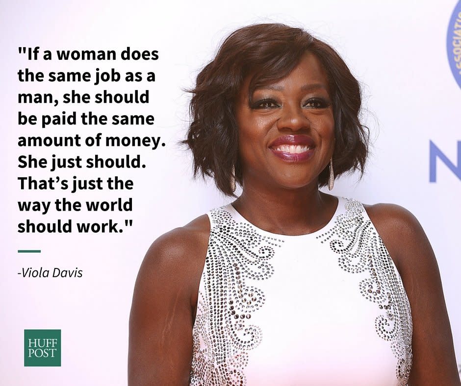 In a 2016&nbsp;interview with <a href="http://mashable.com/2016/02/25/viola-davis-interview/#R4h060ZHJiql" target="_blank">Mashable</a>, Viola Davis discussed the pay gap and how a big fight for women of color is first to be paid equally to her&nbsp;white female counterparts. "With me as an actress of color, I have to say to probably contradict myself, that [the pay gap is] not something I think about on a daily basis," she said. "Because&nbsp;the struggle for us as women of color is just to be seen the same as our white female counterparts."<br /> <br />"What are you telling your daughter when she grows up?" Davis added. "'You've got to just understand that you&rsquo;re a girl. You have a vagina, so that&rsquo;s not as valuable.'"<br /><br /><i>Head over to <a href="http://mashable.com/2016/02/25/viola-davis-interview/#R4h060ZHJiql" target="_blank">Mashable</a> to read Davis' full interview.&nbsp;</i>