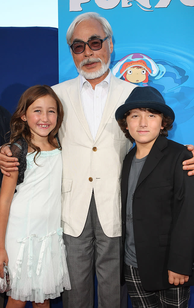 Ponyo LA Premiere 2009 Noah Cyrus Frankie Jonas Hayao Miyazaki