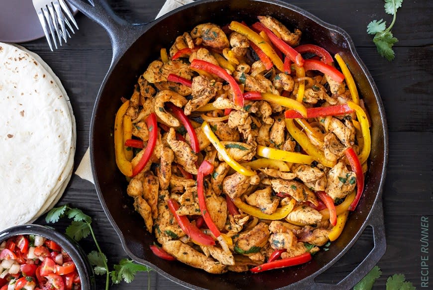 Skillet Chicken Fajitas from Recipe Runner