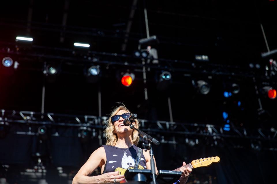 Sheryl Crow performs on the Home Plate stage on the second day of Extra Innings Festival at Tempe Beach Park on March 2, 2024.