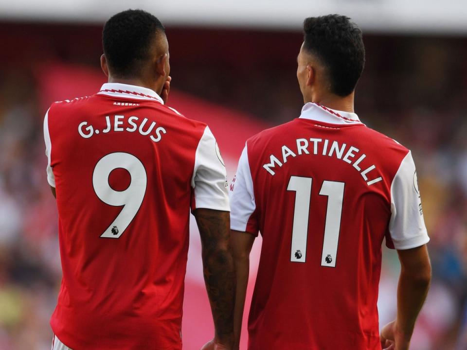 Arsenal duo Gabriel Jesus and Gabriel Martinelli have started the new season well (Getty Images)