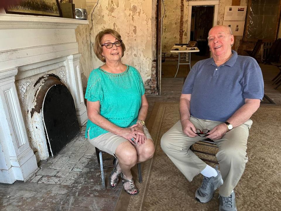 Molly McKenzie and Jack LeChien are co-chairs of the Gustave Koerner House Restoration Committee. They’re shown in the parlor of his 1854 home on Abend Street in Belleville.