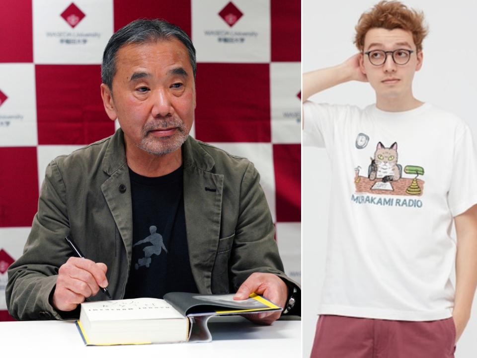 Japanese novelist Haruki Murakami collaborated with Uniqlo for a T-shirt collection consisting of eight designs inspired by Murakami’s novels and radio programme.