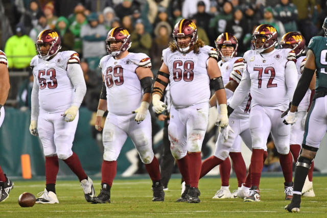 The Commanders' offensive line ranked near the bottom of the NFL