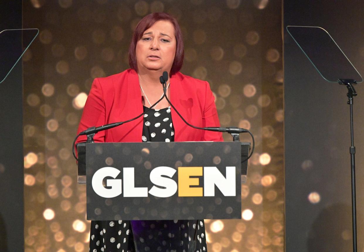 Image: Stephanie Byers, GLSEN 2018 Respect Awards - New York  - Inside (Dia Dipasupil / Getty Images for GLSEN file)