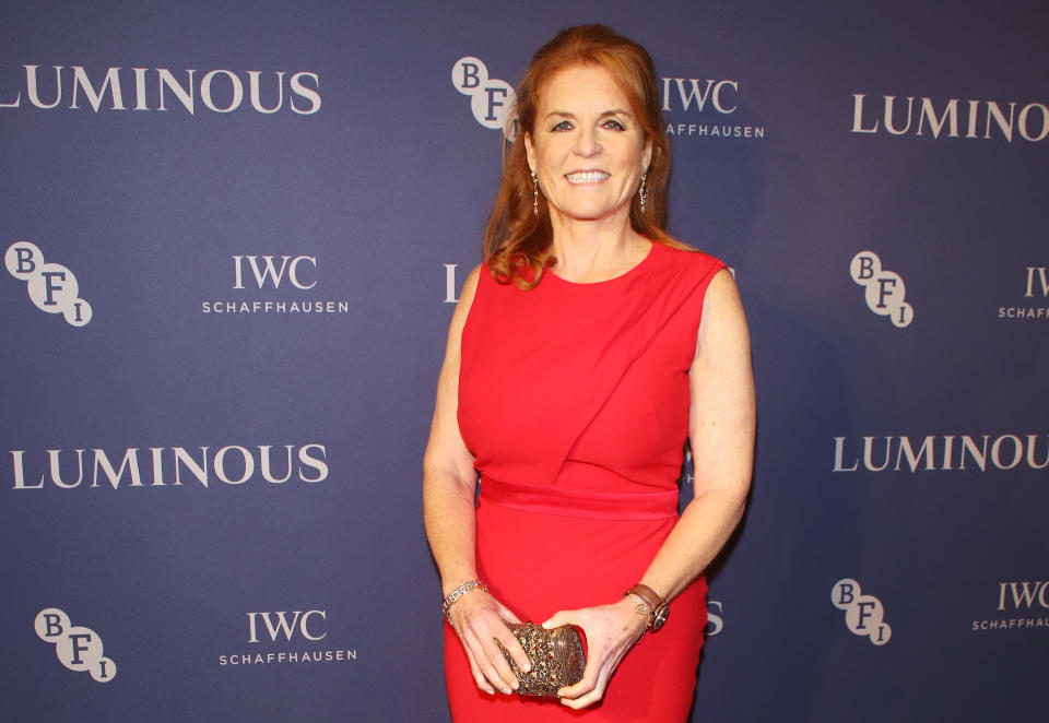 LONDON, ENGLAND - OCTOBER 01:   Sarah Ferguson, Duchess of York attends the BFI & IWC Luminous Gala at The Roundhouse on October 1, 2019 in London, England. During the event, Oscar-winning director Danny Boyle presented the fourth 